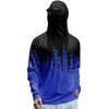 Men’s Summer Long Sleeve Hooded T Shirt Quick Dry Print Lightweight Sun Sports Fishing Gym Top