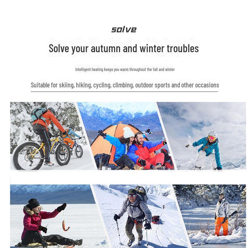 Herren Beheizte Winter Touchscreen Wasserdichte Ski- & Motorradhandschuhe