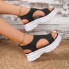 Summer Platform Sports Sandals Fly-Woven Breathable Large Size Casual Muffin Beach Sandals Women