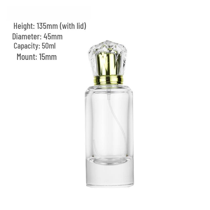 50ml Transparent Glass Fine Mist Perfume Decanting Spray Bottle