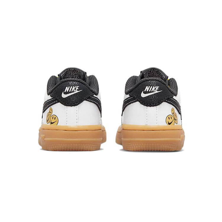 Nike Force 1 LV8 TD Go The Extra Smile Παιδικά Αθλητικά Παπούτσια Λευκό Κίτρινο-Strike Gum-Ανοιχτό-Καφέ DO5863-100