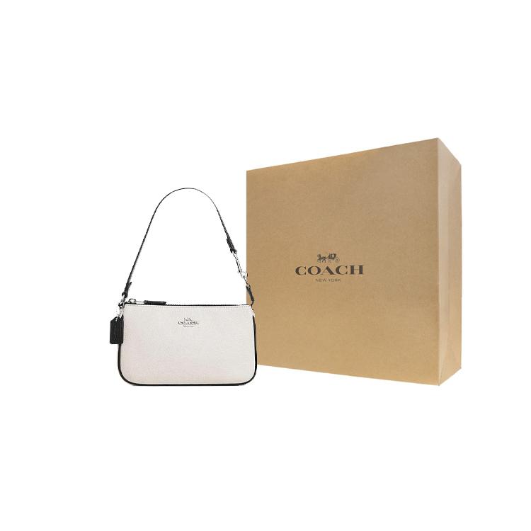 COACH Nolita Cow Leather Shoulder Bag, Handbag, Shoulder Bag Small Women's White CP490-SVDMH