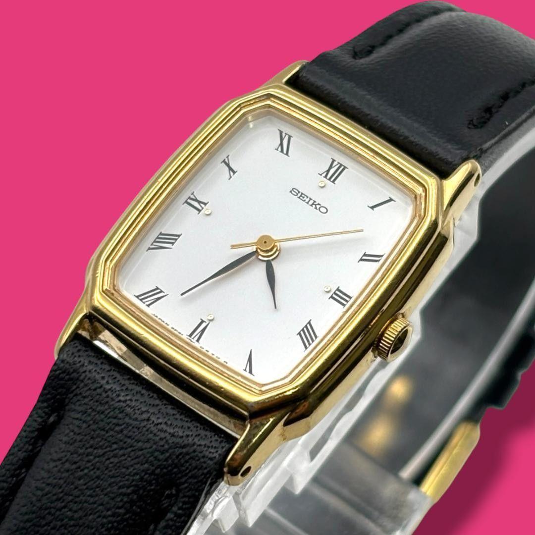 Б/у Хорошее состояние Рабочий предмет Женские часы Seiko Восьмиугольные Римские Водонепроницаемые Кварцевые