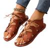 Flat open-toed crossed thin strap cool slippers women's new fringed shoes hollow women's sandals