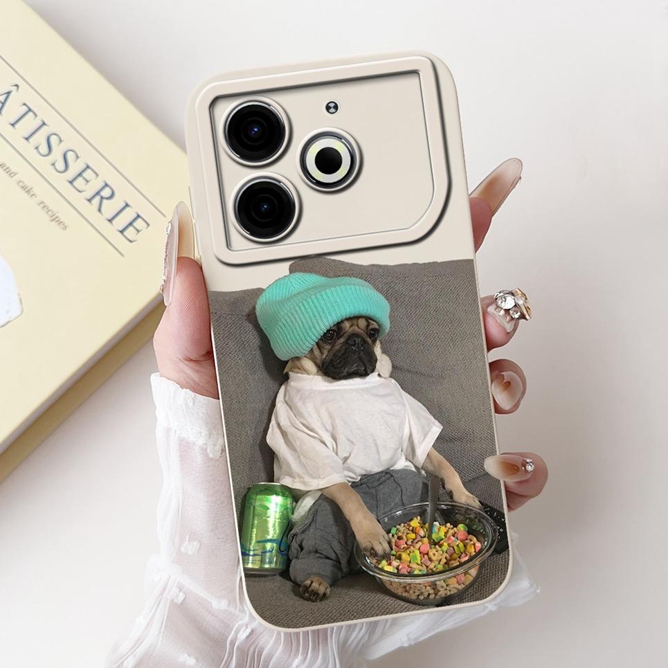 Cartoon Fashion Back Cover For Tecno Pova 6 Neo Pova6 Neo Phone Case Silicone Soft TPU Dragon Astronaut Black Cat Funda Bumper