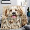 1Pc Havanese Papillon Print Flannel Blanket, High Quality Comfortable for All Seasons, Home Decor, Warmth and Comfort, Perfect for Gifts