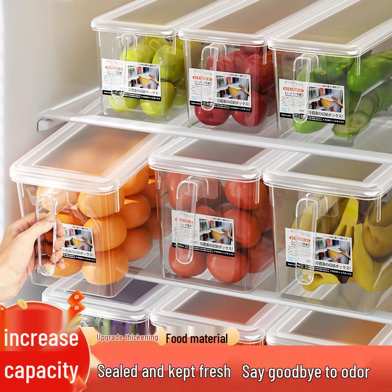 Food-Grade Refrigerator Organizer: Fresh-Keeping Box for Kitchen Vegetables, Dumplings & Eggs