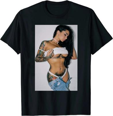 Heißes Mädchen auf T-Shirt für Männer - Sexy Hübsches Tattoo-Mädchen Größe S-4XL Geschenk Fans