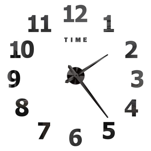 Velké nástěnné hodiny Reloj De Pared DIY Quartz hodinky Akrylové zrcadlové samolepky Horloge Murale Home Decor Hodiny Moderní design