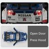1/24 Scale Nissan GTR Diecast Car Model Toy, Pull Back Toy Vehicle with Sound and Light for Kids Toddler Boys Girls Gift Collection