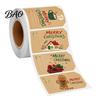 Envelope Sealing Stickers 180PCS/Roll Christmas Label Stickers, Self-Adhesive Retro Paper Tags with Blank Festive Packaging Decorations Writing Area,