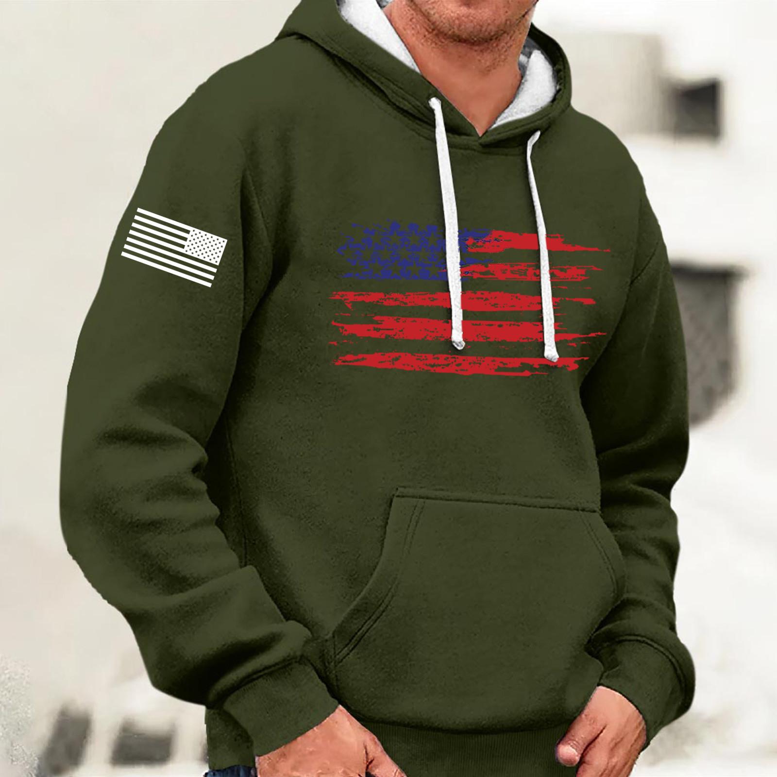 

Модный свободный мужской и женский свитер с капюшоном с длинным рукавом и принтом M