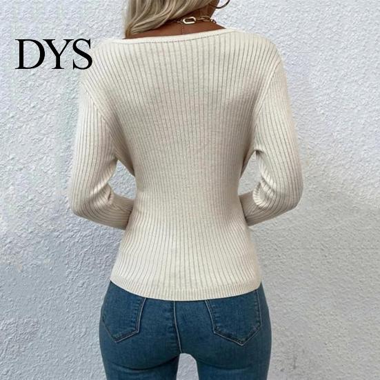 Γυναικείο Πλεκτό Πουλόβερ Σέξι V-Neck Wrap Πλεκτό Τοπ Εφαρμοστό Σταυρωτό Μπροστά Πουλόβερ Μακρυμάνικο Μαλακό Διαπνέον Ύφασμα Ρούχα Φθινοπώρου Ζεστό Wrap-around
