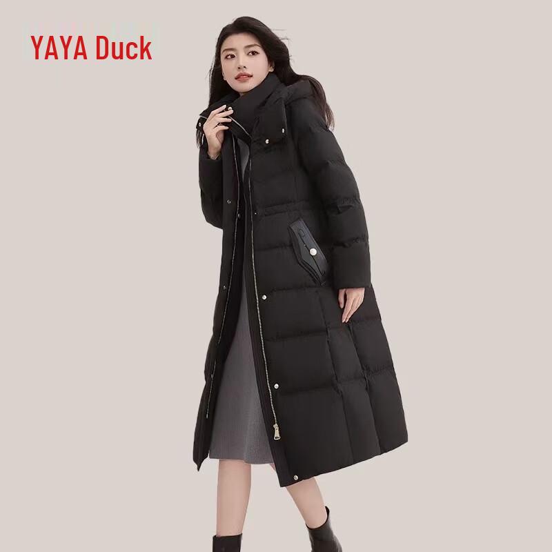 

Yaya Women s Winter Long Hooded Thickened Down Jacket L