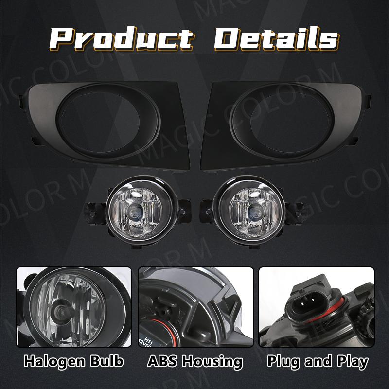 LED Fog Lamps For Nissan Sylphy Sentra Bluebird 2004 2005 2006 2007 2008 Front Bumper Driving Daytime Running Lights Headlights
