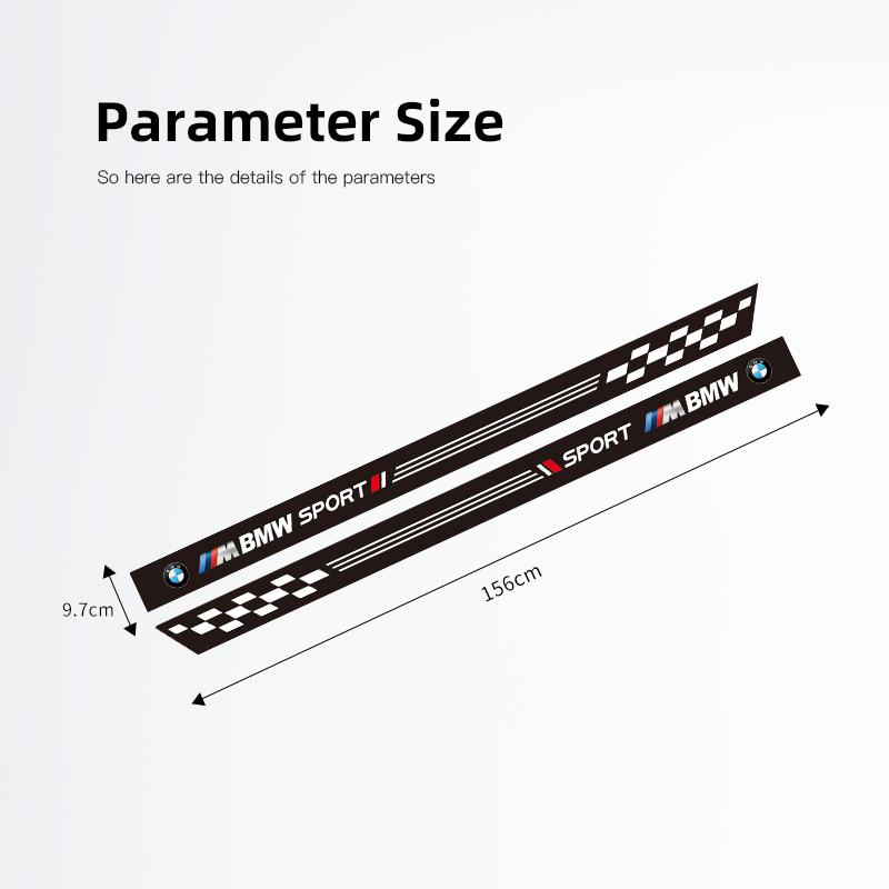 2Pcs BMW Sport Car Stickers DIY Auto Door Waterproof Vinyl Decals For BMW Series i3 i4 G07 G06 G05 G02 G01 F48 F39 G42 G30 G20 AJ4