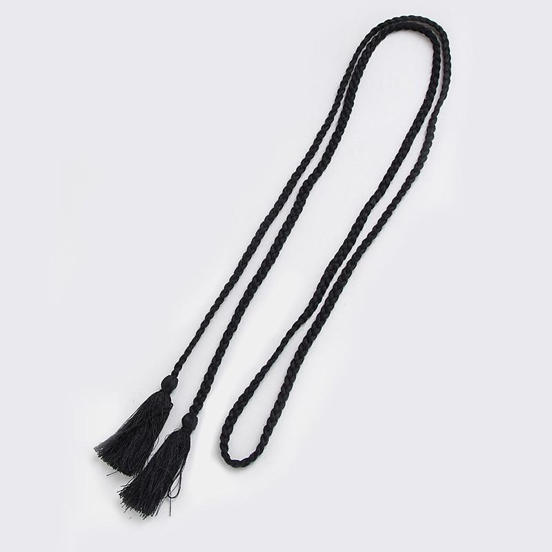 Bohemian Womens Wide Belt With Wooden Beads And Knot Closure For Vintage Fashion