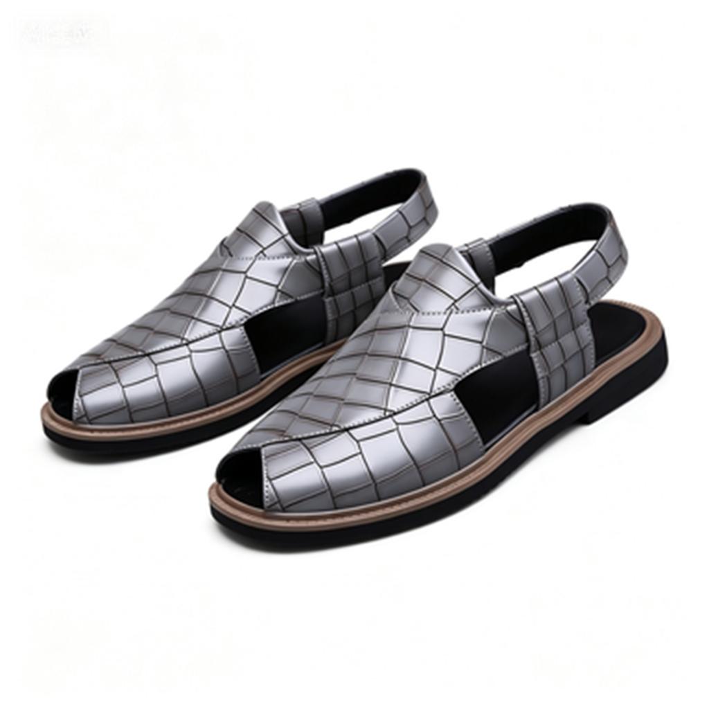 Men's Casual Summer Beach Roman Style Open Toe Slingback Sandals Breathable Lightweight Slip On Outdoor Walking Shoes