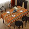 1pc Bohemian Style Tablecloth Multicolor Geometric Tribal Print Table Cover For Dining Kitchen Party Decorative Dustproof Recta