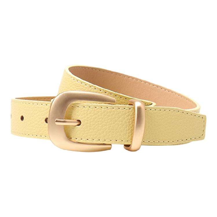 Elegant Skinny Waist Belt Womens Faux Leather Strap Adjustable Gold Buckles Dress Up Essential