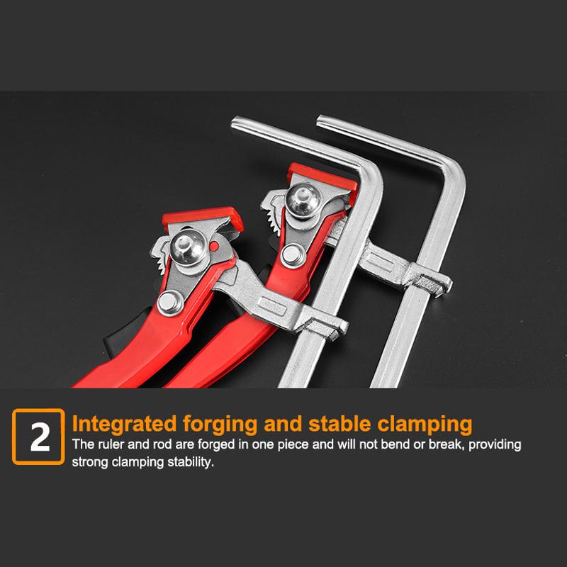 Rychloupínací ráčnová vodicí lišta Svorka Tesařská F svorka Těžká lištová svorka S protiskluzovou podložkou Pro Mft stůl a vodicí lištu