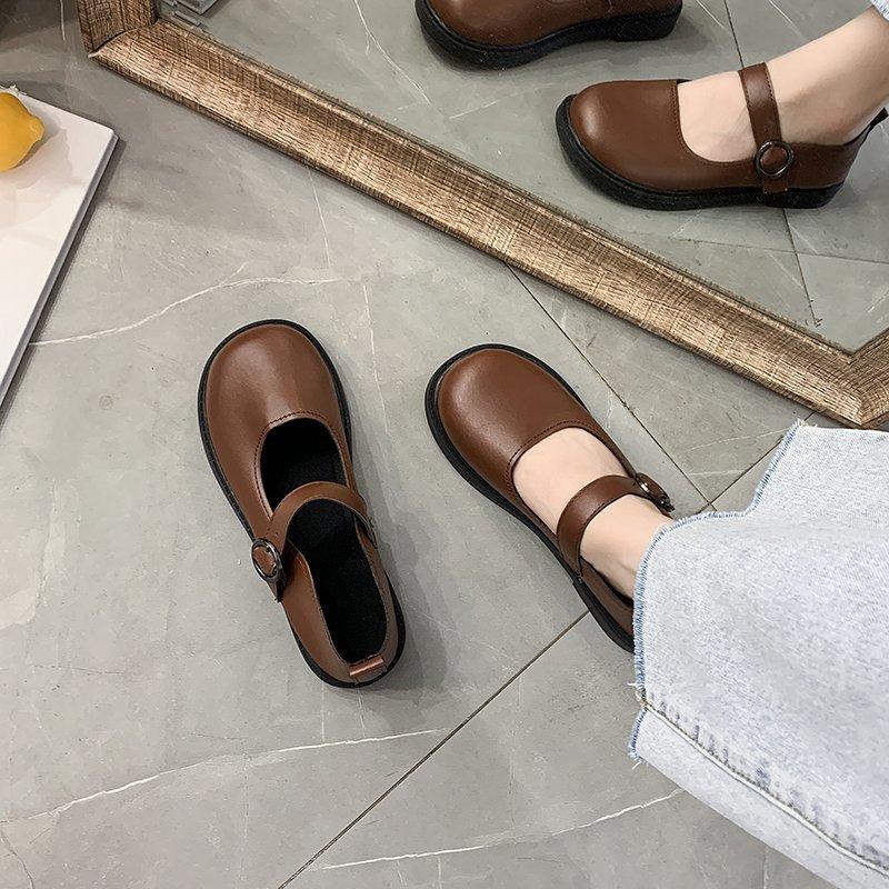 Jarní Podzimní Lolita Boty Spona Mary Janes Boty Lakovaná Kůže Mělké Dámské Baleríny Dívčí Boty Velikost 34-40 zapatos mujer