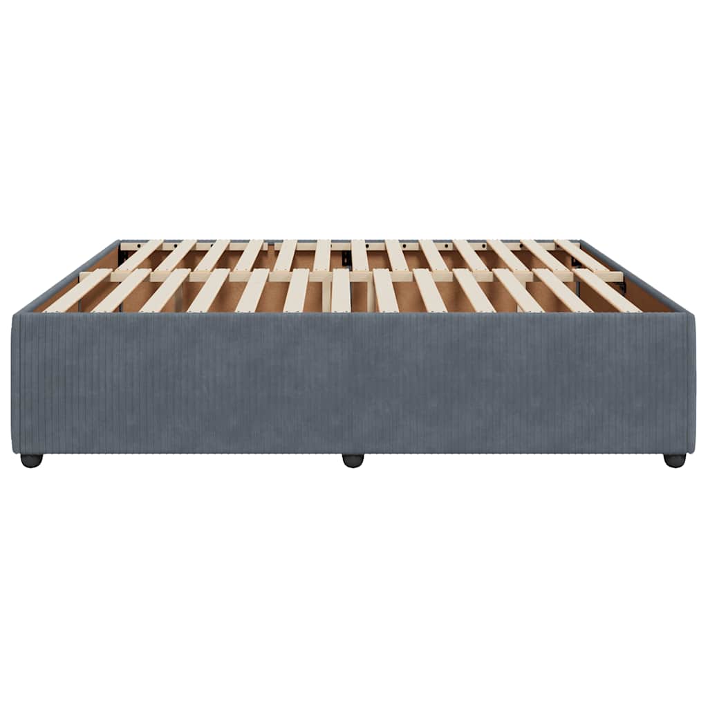 Bed Frame without Mattress Dark Grey 200x200 cm Velvet