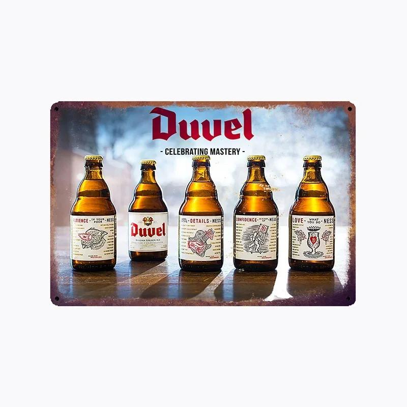 [ Mike86 ] Duvel Belgio BIRRA Latta metallica Segno da parete Targhetta Retro Poster Vino Pittura Decorazione Pub LTA-2032 20*30 CM