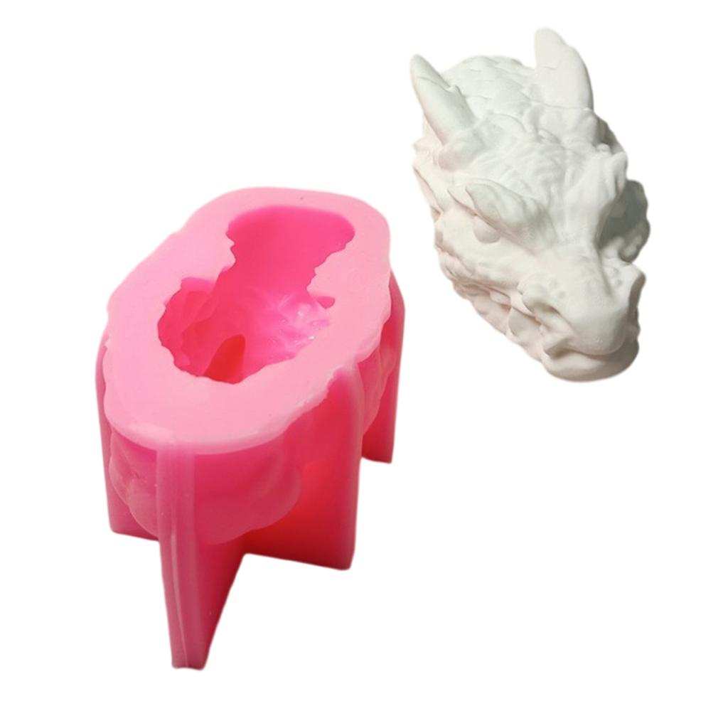 Silikonové formy na svíčky s dračí hlavou pro epoxidovou pryskyřici, svíčky, mýdlo, čokoládu, fondán, silikonová forma, silikonové formy na cementovou hlínu