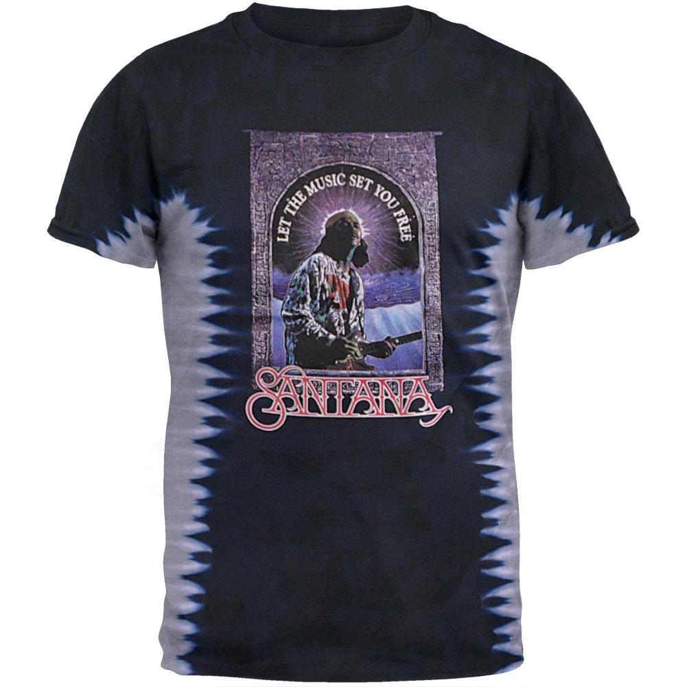 Vintage Santana Tie Dye Shirt - Let the Music T-Shirt - XL M