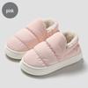 Winter Women's and Men's Indoor Waterproof Velvet-Lined Cotton Slippers with Thick Soles and Heels