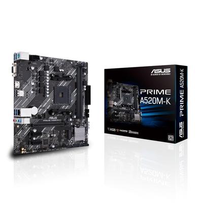 ASUS PRIME AMD Ryzen 5000 Serie AM4 kompatibler A520 Chipsatz ausgestattet mit mATX autorisierter Distributor Produkt A520M-K Motherboard/Inland