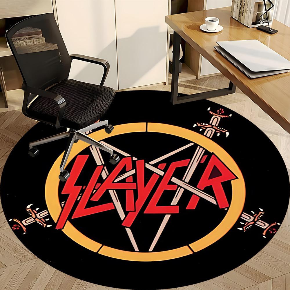1pc Slayer Band LogoChair Carpet for Office, Non-slip, Soft and Durable Office Rug, Perfect for Office yy250925252