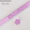 Silver Star Origami Paper Strips with Rhinestones Glitter - Pastel Colors for Lucky Five-Pointed Stars.