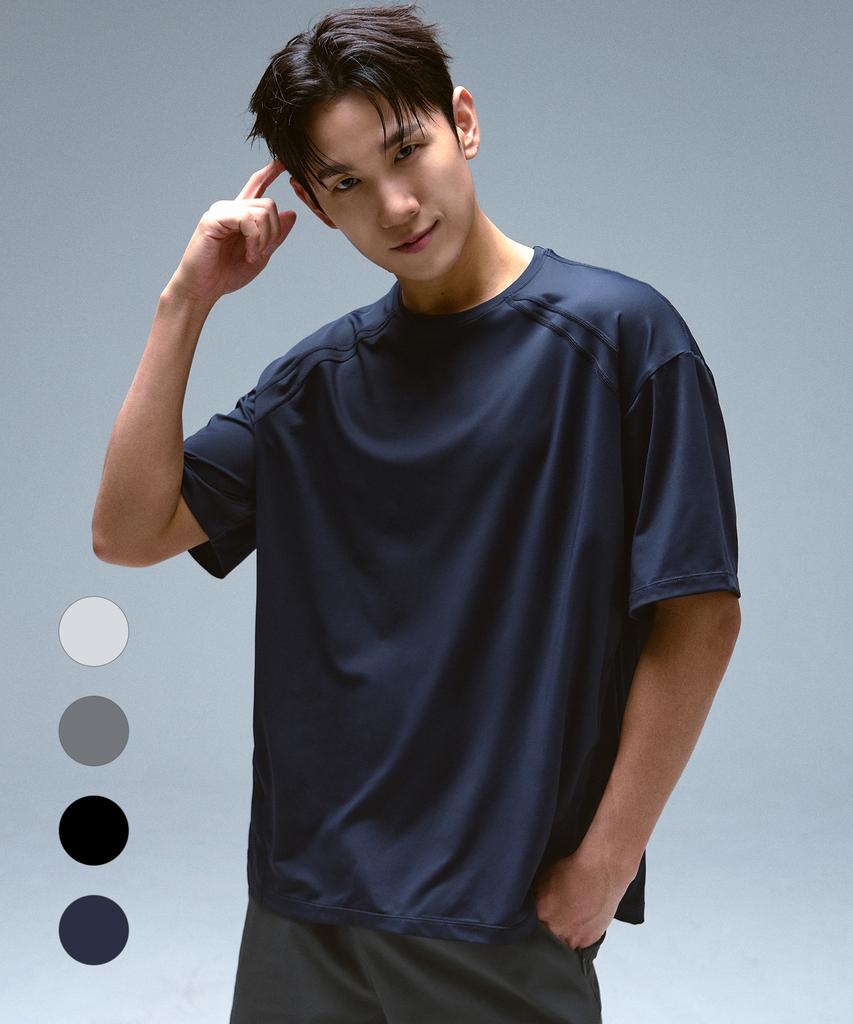 DRAW FIT [Hans X Drawfit] Active Line Half T-Shirt [4 Colors]