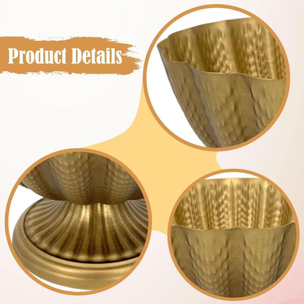 Metal Flower Vase Vintage Style Gift Table Decoration Floral Arrangement Ornament for Living Room Wedding Kitchen Party Home