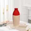 Vaso Fioriera a Forma di Bottiglia in Ceramica Rossa Fatto a Mano (9,75 Pollici) per Arredamento Casa, Soggiorno, Regalo, Piccolo Vaso Decorativo (Fiore NON incluso)