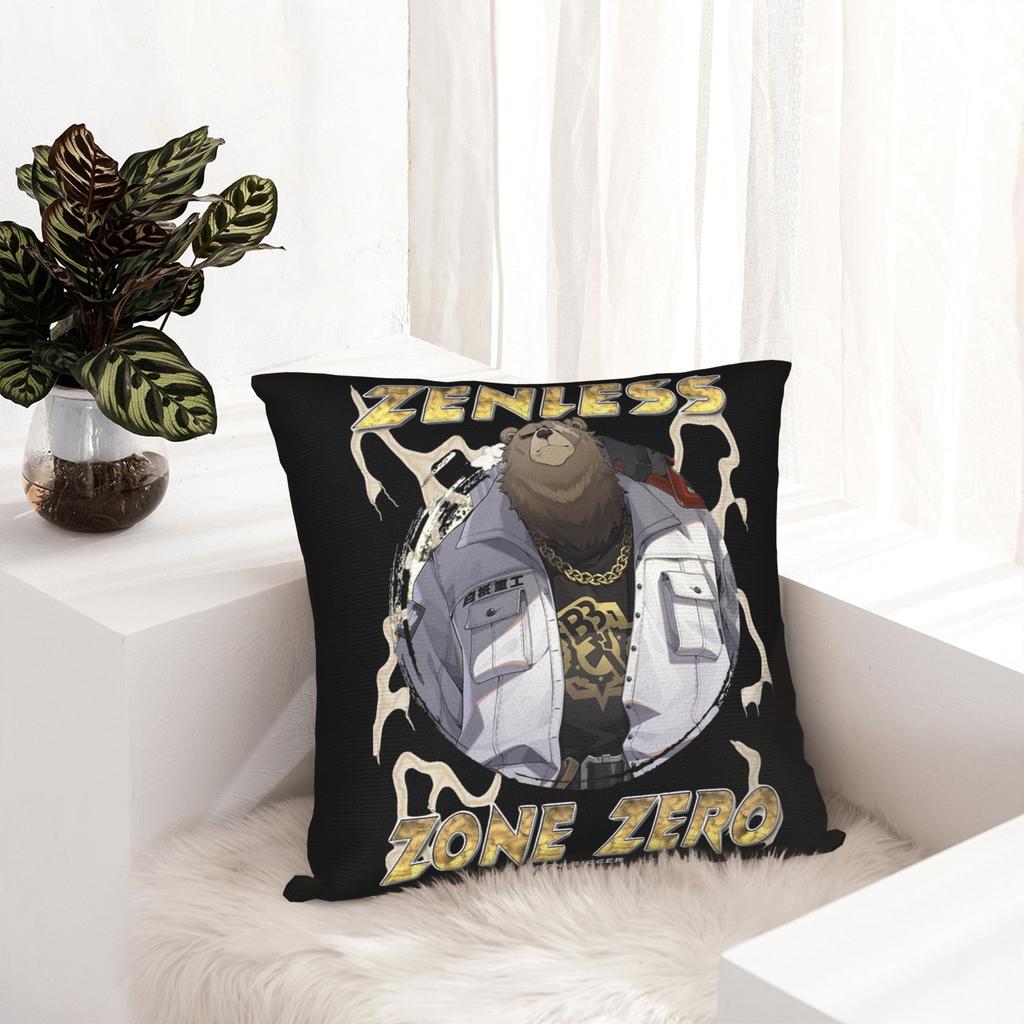 Zenless Zone Zero Ben Bigger Pillowcase Double-Sided Printing Polyester Cushion Cover Decorative Pillow Case Cover Home Zipper