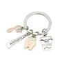 European and American Style Dental Care Keychain with Toothbrush, Toothpaste, and Floss - Creative Backpack Pendant Gift