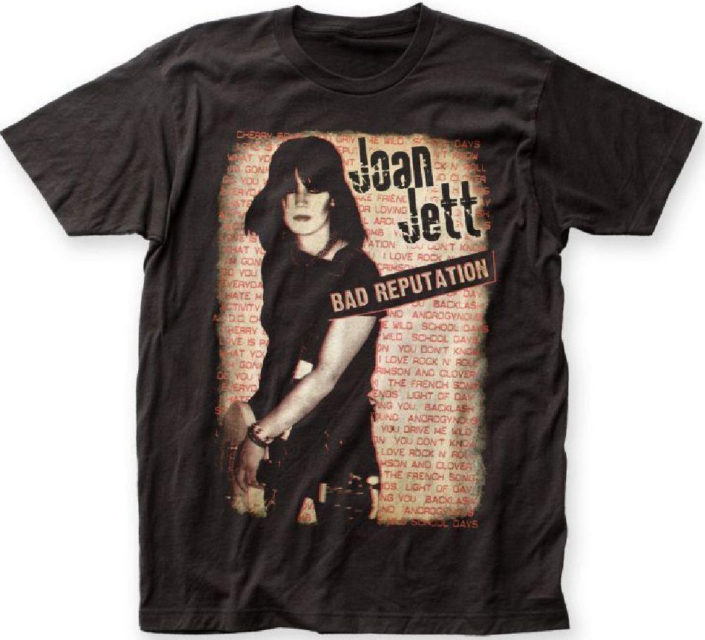Vintage Joan Jett Album Cover Heavy Cotton Black All Size Shirt - NO IMPORT FEES