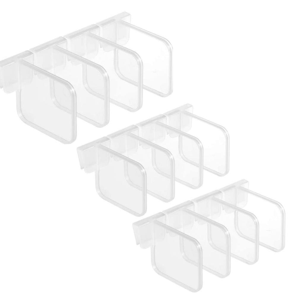 8/12/16 Pcs Card Box Dividers Fridge Door Organizer Sturdy Separator Adjustable Refrigerator Storage Divider for Home Office
