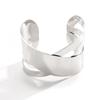 Bracelet Métal Surface Lisse Design Tendance, Bracelet Personnalisé Géométrique Creux Ouverture Croisée