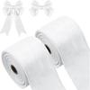 2 Rolls 2.5 Inch 10 Yards Christmas Velvet Ribbon Single Face Christmas Plain Velvet Ribbon for Gift Wrapping Crafts Xmas Wreath Tree Decor(Red)