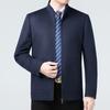 Men's Wool Coat - 2026 Stand Collar, Casual Business Style, Thick, for Middle-aged & Dad's Wear