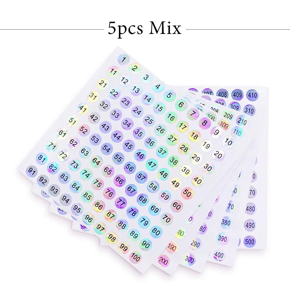 

5 шт. номер наклейки этикетка лак для ногтей цветной гель лак клей флакон помада типсы дисплей марка нумерация маникюрный инструмент