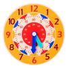 Teaching Aids Learning Clock Hour Minute Second Cognition Wooden Clock Toys Kids Time Enlightenment