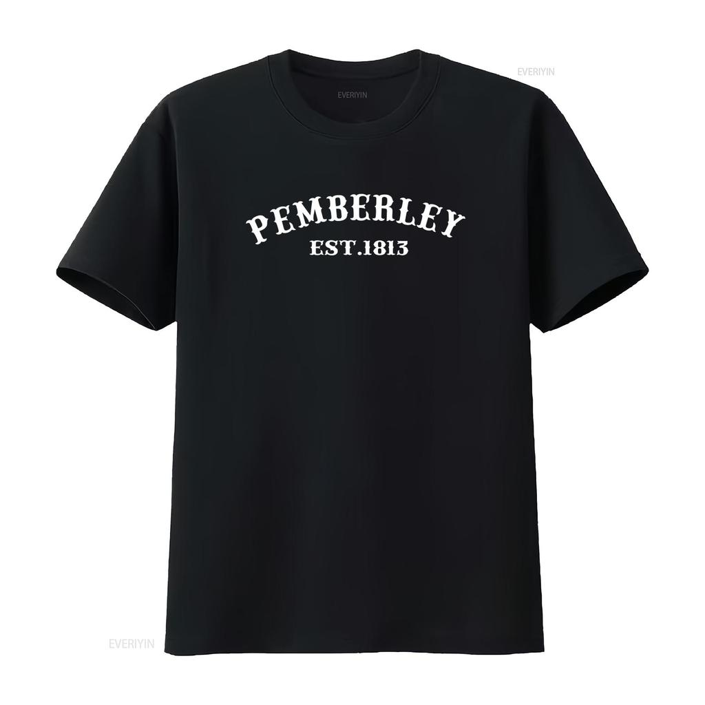 Pemberley EST 1813 T Shirt Pride and Prejudice Jane Austen Mr Darcy Elizabeth Bennet Collins vintage Washed Unisex Slightly