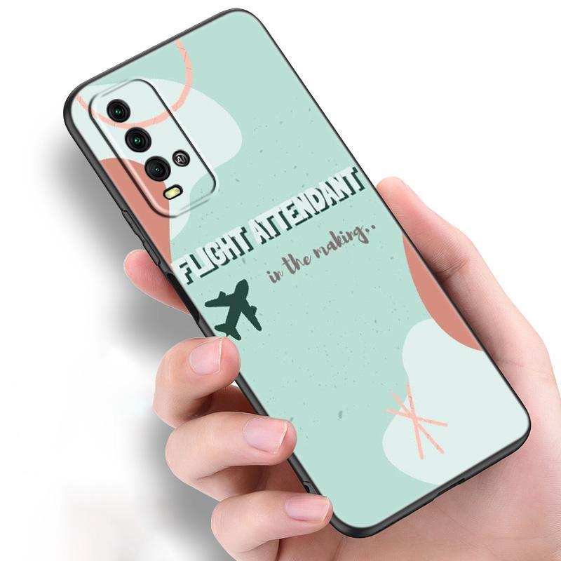 Aircraft Airplane Fly Silicone Phone Case For Xiaomi Redmi Note 11 10 9 8 Pro 11T 10T 10S 9S 8T 9 9A 9C 9T Black Soft Cover