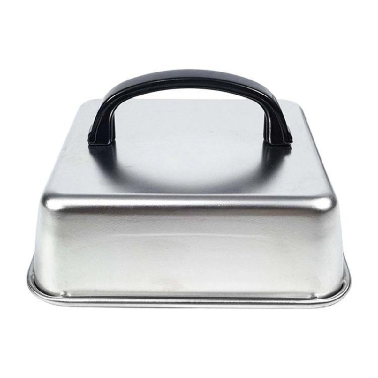 Quadratische Abdeckhaube aus Edelstahl zum Schmelzen von Käse, Dampfabdeckhaube, Deckel, Pfannen- und Grillzubehör für flache Teppanyaki