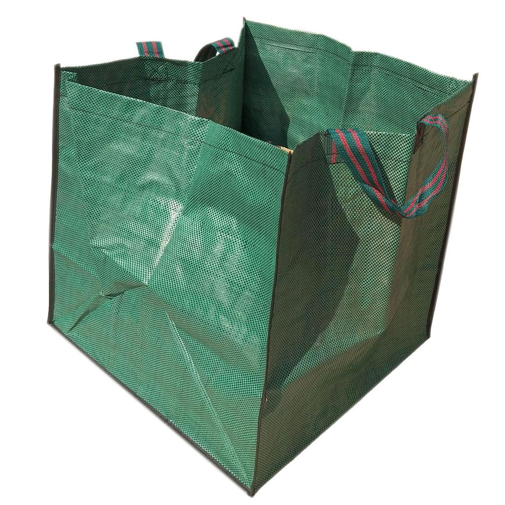 Blue Square Woven Gardening Trash Bag - Leaf Collection Tool